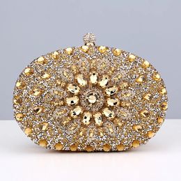 Diamond Women Luxury Clutch Evening Bag Wedding Crystal Ladies Cell Phone Pocket Purse Female Wallet for Party Quality Gift 240305