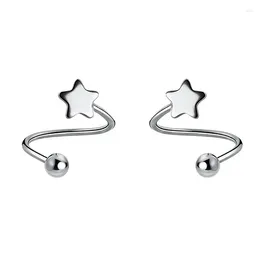 Stud Earrings Genuine 925 Sterling Silver Cute Small Star Beautiful For Women Girls Teen Lady's Gift