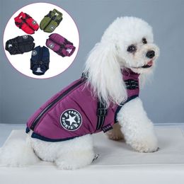 Pet Harness Vest Clothes Puppy Clothing Waterproof Dog Jacket Winter Warm Pet Clothes For Small Dogs Shih Tzu Chihuahua Pug Coat Y203r