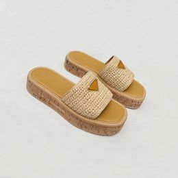 Slippers Sandals Slides female Fashion Banquet outside wear new net red flat bottom tourism beach a word leather sandals 35-41