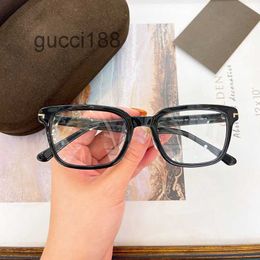 Eyeglasses Frame Sunglasses for Women Men Square Optical Glasses Customisable Lenses Custom Europe America Literary Artistic Style Eyewear 9zl9