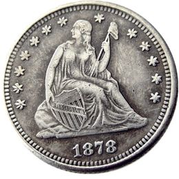 US Coins US 1878-P-S-CC Seated Liberty Quater Dollar Craft Silver Plated Copy Coin Brass Ornaments home decoration accessories301c