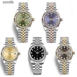 AA Designer Watch Lady Wristwatches Womens Watch Woman Wristwatch 31mm 2813 Automatic Mechanical Movement Rhodium Wimbledon Stainless Steel Montre De Luxe