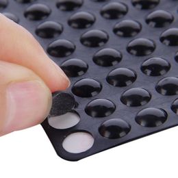 100PCS PIECE Self Adhesive Rubber Feet Pads Silicone Transparent Cupboard Door Close Buffer Bumper Stop Cushion drawer cabinet244p