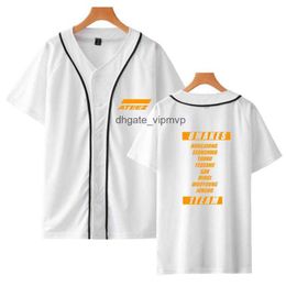 Womens T-Shirt Kpop ATEEZ Short Sleeve Baseball Women/men K- Casual Summer Harajuku The Button Tshirt