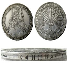 DE12 Germany Federal Republic 5 Mark 1955 G Craft Silver Plated Copy Coin metal dies manufacturing factory 2386