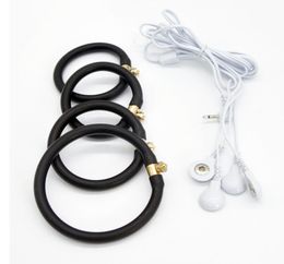 Doctor Mona Lisa The Male Electric Pulse Shock Silicone Rings Male EStim Therapy Delay Belt Cock Ring Bondage SM Sex Toys5529141