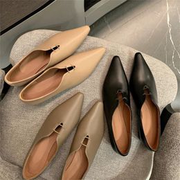 Dress Shoes Loafers For Women 2024 Pointed Toe Ladies Flats Casual Shallow Woman Fashion Slip-On Zapatillas De Mujer Spring Autum