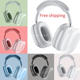 Max Headband Earphones Headphone Accessories Transparent TPU Solid Silicone Waterproof Protective Case Airpod Maxs Headphones Headset Cover Case 79344