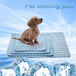 Kennels & Pens 2021 Summer Cooling Mats Blanket Ice Pet Dog Bed Sofa Portable Tour Camping Yoga Sleeping For Dogs Cats Accessories2230