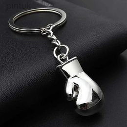 Keychains Lanyards Popular Jewellery Alloy Pendant Keychain Boxing Glove Pendant Metal Sports and Fitness Equipment Gift ldd240312