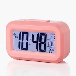 Other Clocks Accessories LED Digital Alarm Clock Electronic Digital Alarm Screen Desktop Table Clocks for Home Office Backlight Snooze Calendar ClockL2403