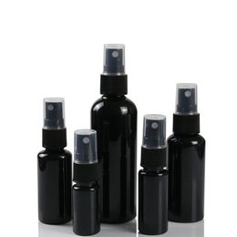10 20 30 50ML Black Refillable Fine Mist Spray Bottle Perfume Sprayer Bottles Cosmetic Atomizers PET Orceo Qtmqs