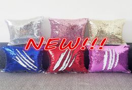 NEW Sublimation Blank Magical Sequins item Pillowcase For Sublimation INK Print DIY Gifts 40x40cm EE2575011