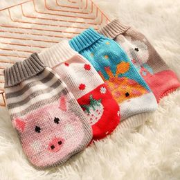 Dog Apparel Knitted Clothes Winter Sweater Puppy Pet Costume For Dogs Pets Clothing Christmas Outfits Pullover Chihuahua Yorkie179F