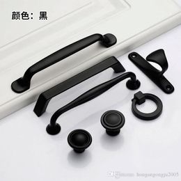 Aluminium Black Paint Cabinet doors handles pulls for cabinets shoe cabinets wardrobes pulls holder drawers holder wine cabinets h267J