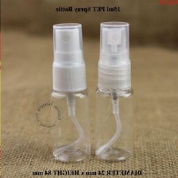 Wholesale 100pcs/lot 15ml PET Liquid Plastic Spray Bottle Women Cosmetic Atomizer Transparent Lid Small Refillable Pothood qty Riepf