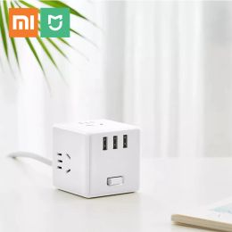 Control Xiaomi mijia cube converter usb socket converter plug multifunction plugin board electric cube charging tow board smart