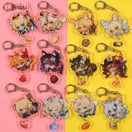 Keychains Lanyards Game Al Haitham Cyno Nilou Layla Xiao Klee Albedo Faruzan Cosplay Key Chain Two-sided Keychain Acrylic Pendant Keyring ldd240312