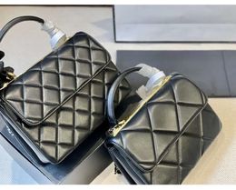 7A designer bag Flap Trendy CC Bag Handbag Crossbody Vintage Quilted Purse Genuine Leather Top Handle Chain Gold Metallic Designer Woman