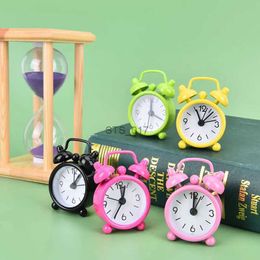 Other Clocks Accessories 1pc Retro Portable Mini Alarm Clock Electronic Round Number Double Bell Desk Table Digital Clock Home DecorationL2403