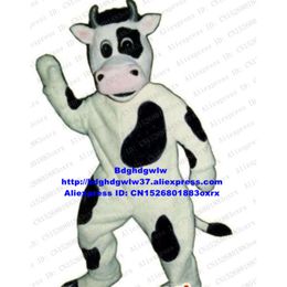Mascot Costumes Black White Cow Y Cattle Calf Mascot Costume Adult Cartoon Character Outfit Attract Popularity High Street Mall Zx1586