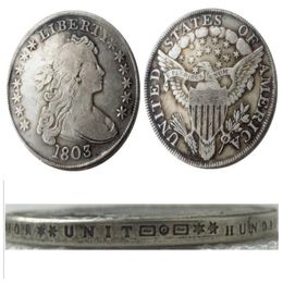 US 1803 Draped Bust Dollar Heraldic Eagle Silver Plated Copy Coins metal craft dies manufacturing factory 302M