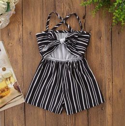 Baby Girl Clothes Girls Striped Rompers Toddler Suspender Jumpsuits Backless Children Romper Summer Kid Outfits Fashion Kid Clothi7690698