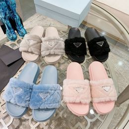 2024 neue Designer-Damen-Hausschuhe, Sandalen, Web-Slipper, Sandale, Ledersandalen, Sommer- und Winter-Strand, flacher Boden, Plüsch-Hausschuhe mit Boxgröße 35–42