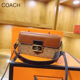 a Stylish Handbag From a Top American Designer Fashionable and Versatile Soft Leather Underarm Bag with Trendy Brand Small Square New Vintage Stick Single Bag