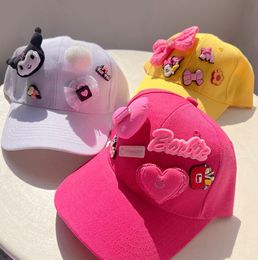 2024 Spring Love baseball cap Korean casual children all shade duck tongue soft caps girls hats