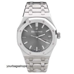 Iconic Celebrity AP Watch Royal Oak Series 15500ST.OO.1220ST.02 Elephant Grey Faced Plate Steel King Colour with Guarantee Card