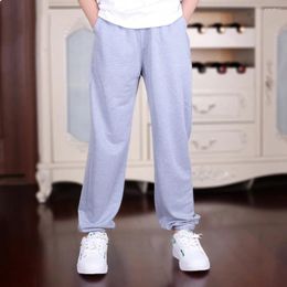 Trousers 4-18T Boy Summer Teenagers Clothes For Boys Solid Casual Elastic Waist Thin Anti-mosquito Comfortable Soft Pant