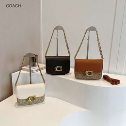 a Stylish Handbag From a Top American Designer New Chain One Shoulder Small Square Bag Fashionable and Versatile Coloured Old Flower Crossbody for Women Bags