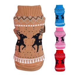 Christmas Elk Dog Clothes Autumn Winter Warm Dogs Cat Clothing For Pet Dog Coat Sweater Dogs Jacket Chihuahua T-Shirt Pet Vest2455
