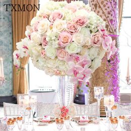 60cm wedding decoration road lead artificial 3 4 round flower ball wedding table Centrepiece flower balls Arch table flowers Z1119210A