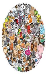 Cool 50100pcs kawaii cute pets stickers for kids girls stationary scrapbooking skateboard mixed random cartoon vinyl decals9888226