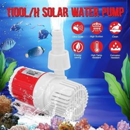 1100L H 5m DC Solar Brushless Motor Circulation Submersibles Fish Pond Aquarium Water Fountain Pump Y200922289r