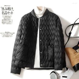 Women's Trench Coats Japanese Autumn Cotton Jackets Female Simple Rhombus Pattern Single Botton Casual Parkas