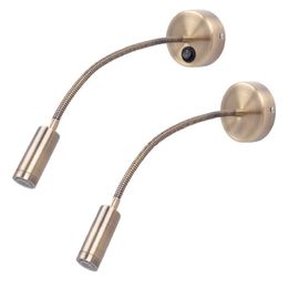 Wall Lamp 3W Bronze Flexible LED Fixtures Sconce Spotlight For El Bedside Reading Modern Book Lights With On Off AC 90V-260V229B