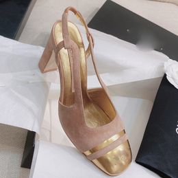 Женские модельные туфли, туфли на высоком каблуке с квадратным носком, металлические замшевые лоскутные сандалии с эластичной регулировкой по щиколотку, протекающие модельные туфли для свадебной вечеринки