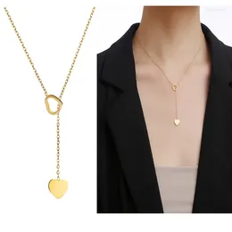 Pendant Necklaces Europe And The United States Big Fashion Personality Peach Heart Love Women's Y-shaped Necklace Wholesale