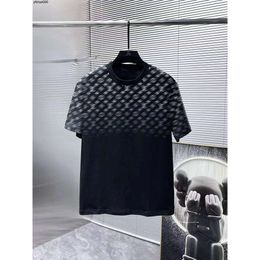 Summer Mens Fashion Trend T-shirt Printing Gradient Design Cotton Short-sleeved Shirt Daily Casual Men Polo {category}