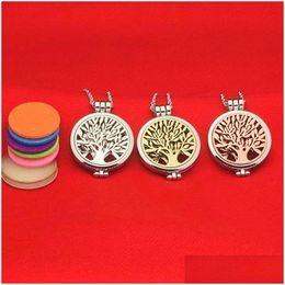 Other Jewellery Sets Tree Of Life Aromatherapy Essential Oil Diffuser Necklace Openable Locket Chains Glow In The Dark Necklaces Women C Otx5A