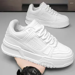 Casual Shoes Thick Sole On Boys' Cricket Simple And Versatile Solid Color Small White Fashion Sports Sho