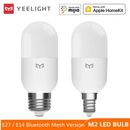 Control Yeelight Smart LED Bulb M2 E27 E14 light Bluetooth Mesh Lamp APP Control By Xiaomi smart home APP Mihome Work With Gateway