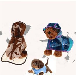 Dog Apparel Thin Transparent Raincoat Winter Warm Clothes For Pugs Pet Clothing Impermeable Perro Cute Dogs Waterproof Coat216Q