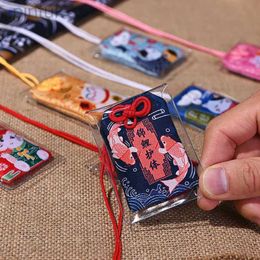 Keychains Lanyards Japanese Prayer Omamori Pray Fortune Beauty Health Safety Lucky Charms Wealth Bag Guard Talisman Pendant Keychain Couple Gift ldd240312