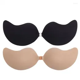 Bras Women Silicone Bra Wireless Invisible Underwear Strapless Backless Bralette Thin Front Buckle Breathable Push Up