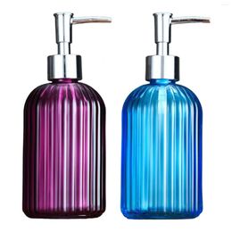 Liquid Soap Dispenser 400ml Glass Bathroom Container Bottle With Pump Leakproof For Laundry Dorm Apartment Home El